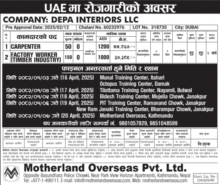 Read more about the article Male :  Load and Unloading Workres in Saudi Arabia, 1 nos