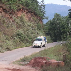 तम्घास–सिमलटारी सडकः नालीमा झाडी, जोखिममा गाडी