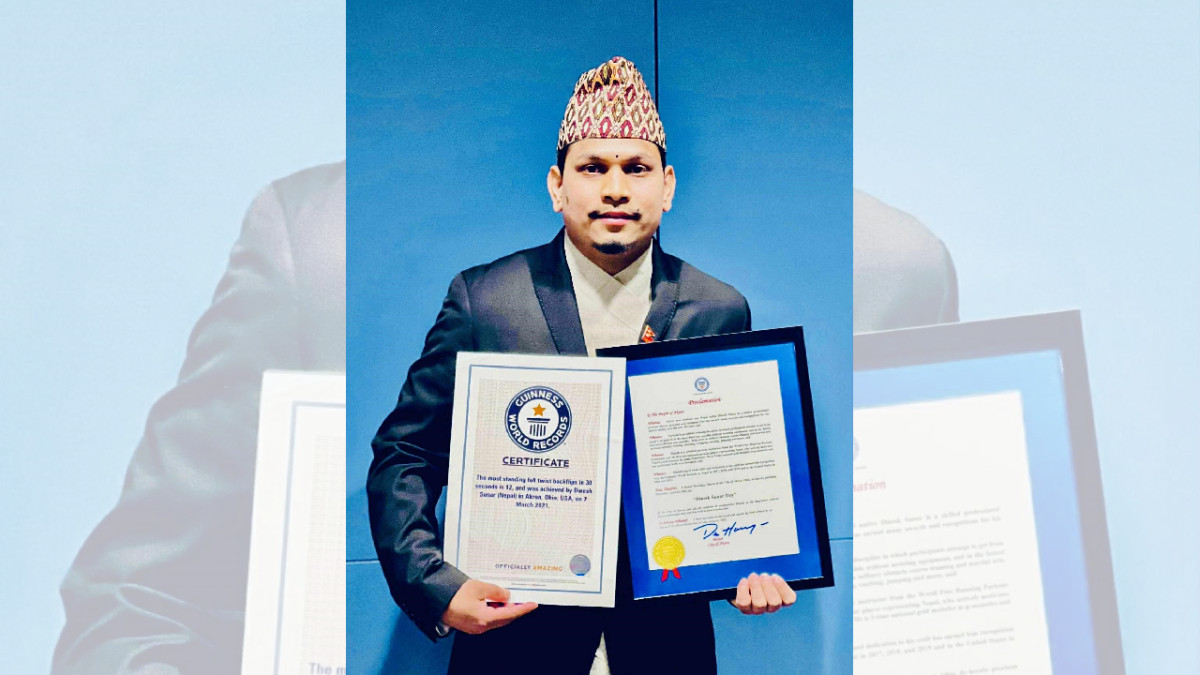 गिनिज वल्र्ड रेकर्ड धारक सुनारलाई खेल विज्ञानमा मानार्थ विद्यावारिधि