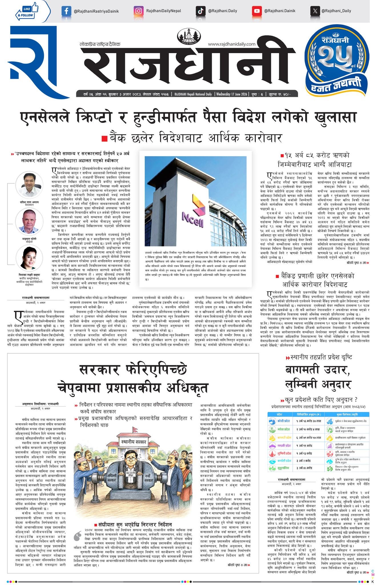 Rajdhani Rastriya Dainik : Asad-3, 2083 | Online Nepali News Portal | Nepali Online News Portal