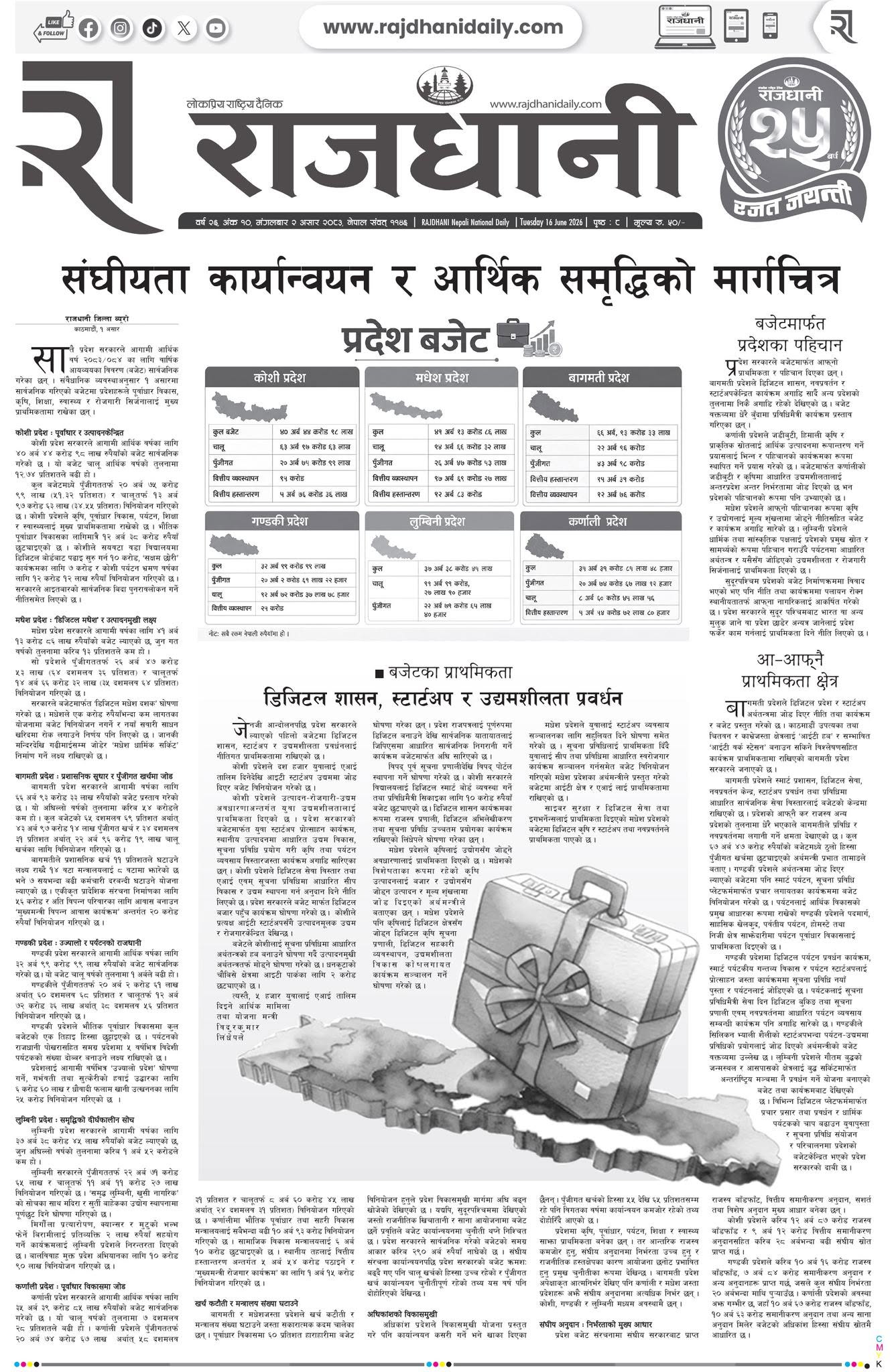 Rajdhani Rastriya Dainik : Asad-2, 2083 | Online Nepali News Portal | Nepali Online News Portal
