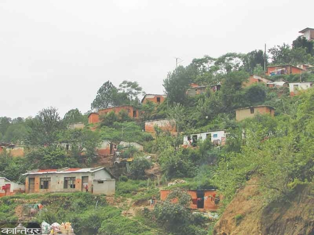 नमूना बस्ती पहिरोको उच्च जोखिममा